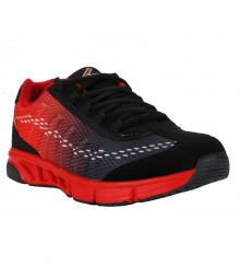 Vostro Black Red Sports Shoes for Men - VSS0173
